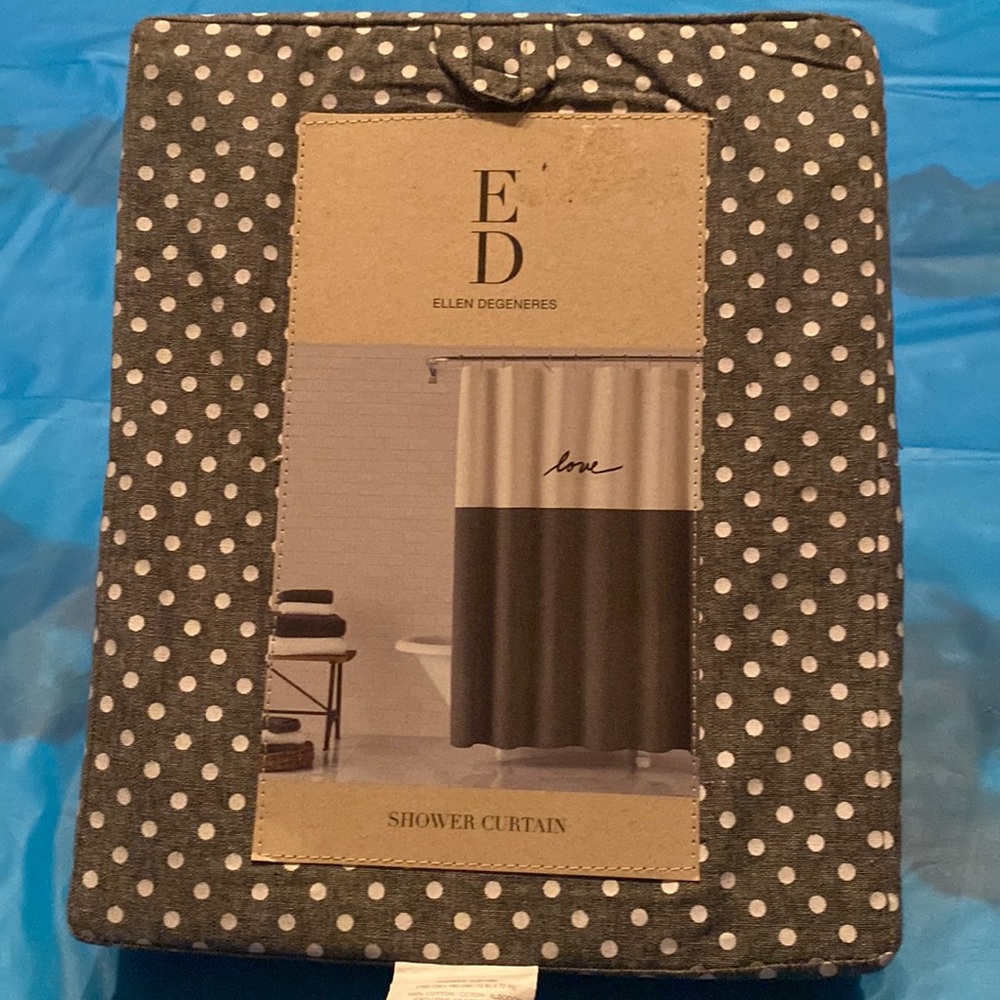 Ellen Degeneres LOVE shower curtain